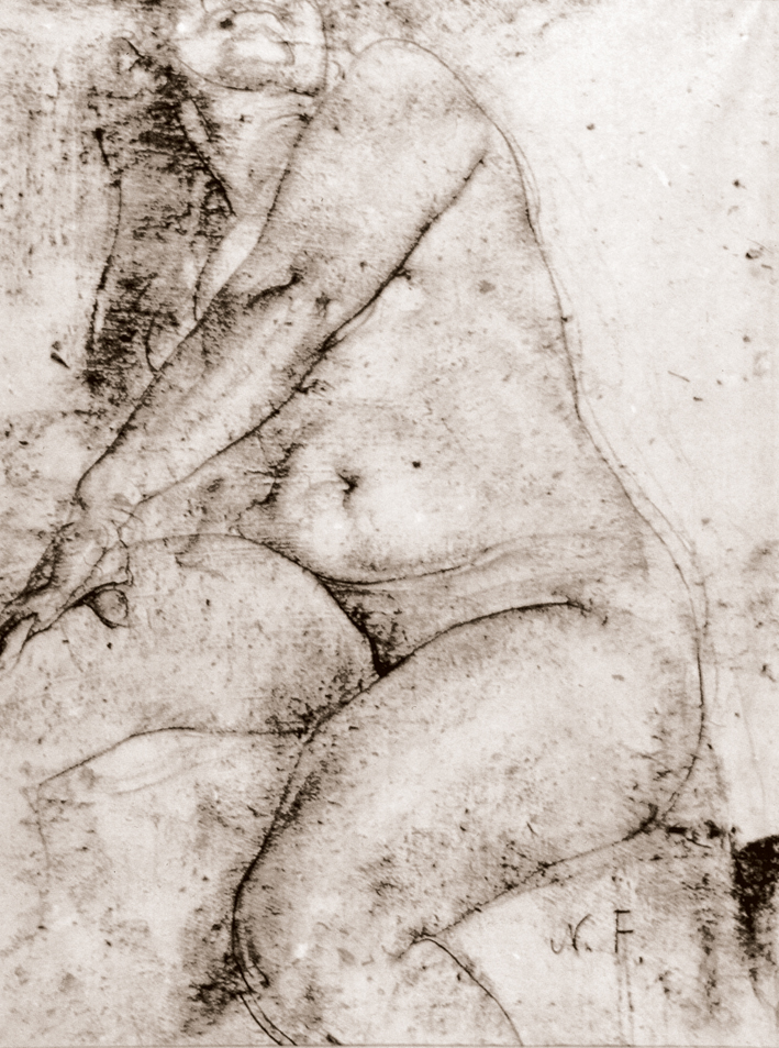  Nicolai Ivanovich Fechin —— 坐着的裸女 (8)